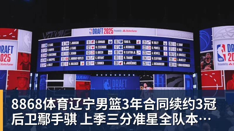 8868体育辽宁男篮3年合同续约3冠后卫鄢手骐 上季三分准星全队本土第一